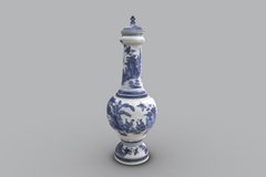 Screenshot, unterglasurblau bemalte Vase mit Chinoiseriedekor