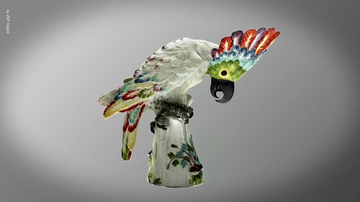 3D-Modell des Kakadu von Johann Joachim Kaendler