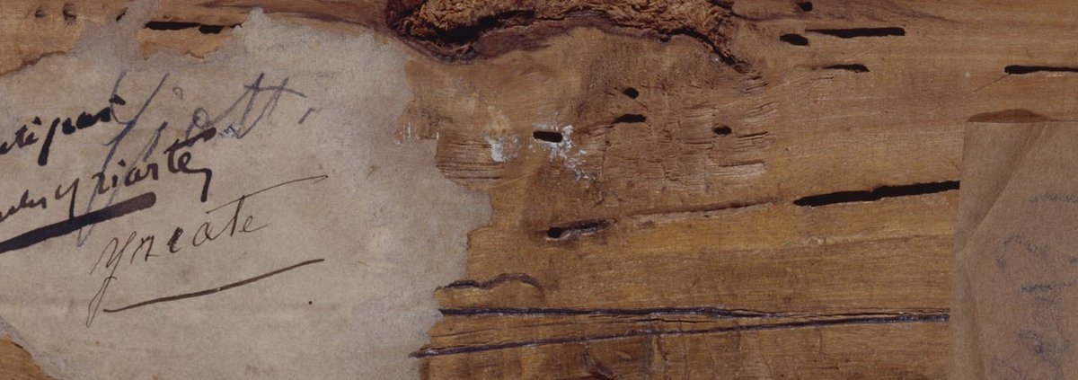 Rückseite des Gemäldes Enthauptung der heiligen Reparata