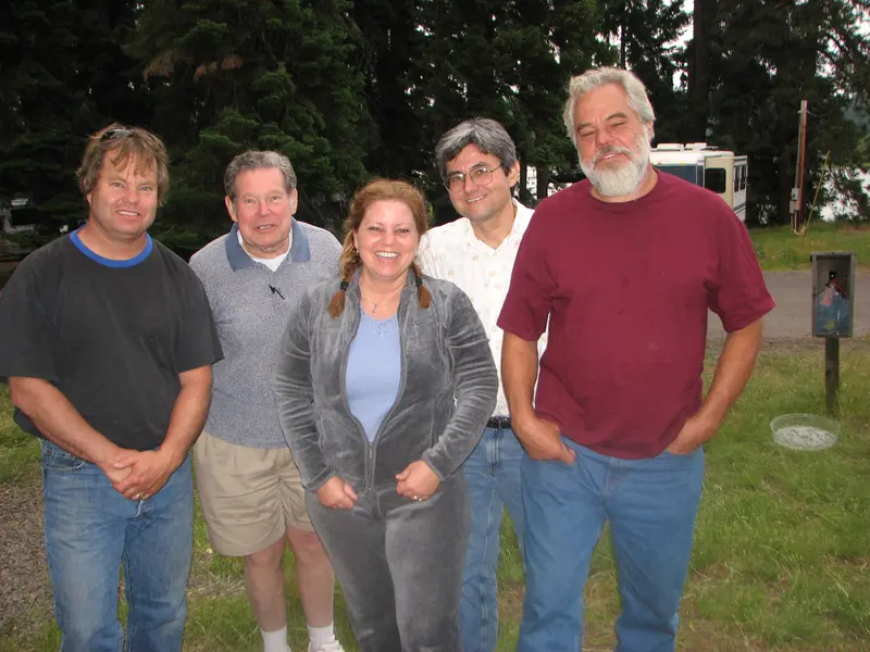 Thomas Heumann (2. von links) mit seinen Kindern (2008)