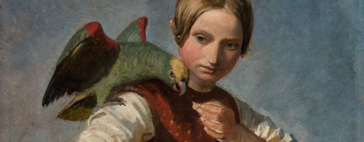 Jakob Gensler, Mädchen mit Papagei