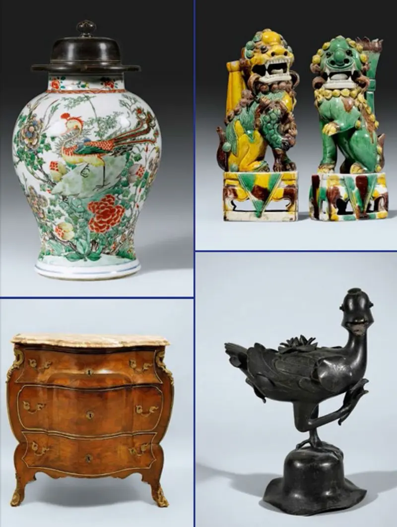 Fünf verschiedene Stücke aus unterschiedlichen Materialien