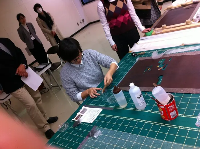 Vorführung Katagamirestaurierung