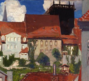 Oskar Zwintscher, Rote Dächer – Meißen